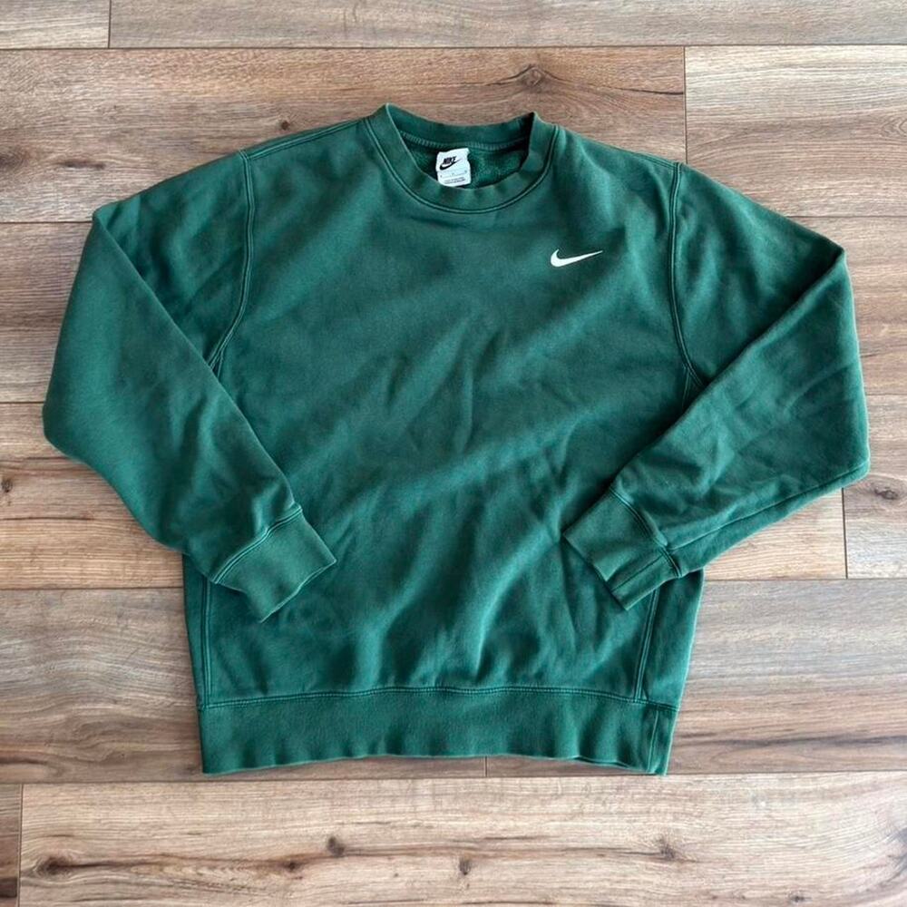 Early y2k nike forest green Size Small Pullover Soft Comfy